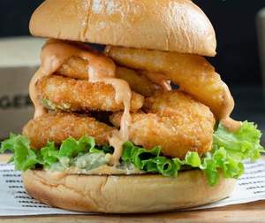 Drivu Bang Bang Shrimp Burger