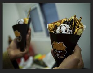 Drivu Nutella with ice cream and oreao