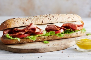 Drivu Pastrami Demi Baguette Multicereal Sandwich