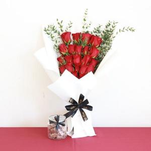 Drivu 24 Roses Bouquet Combo