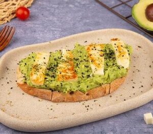 Drivu Avocado OM Toast with Halloumi 