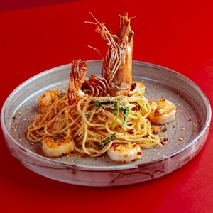 Drivu Tiger Prawn Spaghetti