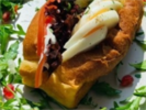 Drivu Croissant with Boiled Egg