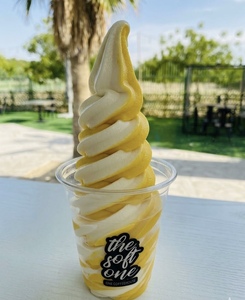 Vanilla and Mango Mix soft serve - One Coffee House dubai