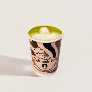 Hot Matcha Latte  - Taken Cafe dubai