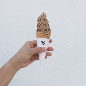 Drivu % Arabica Ice Cream 4oz (cone)