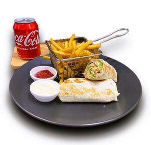 Drivu Chicken Caesar Wrap with Fries