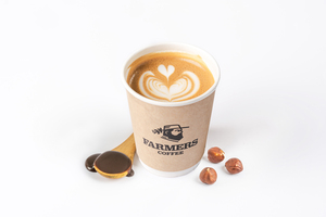 Organic Hazelnut Latte (Hot) - Farmers Coffee dubai