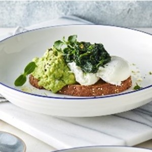 Drivu Eggs with Spinach & Avocado Smash
