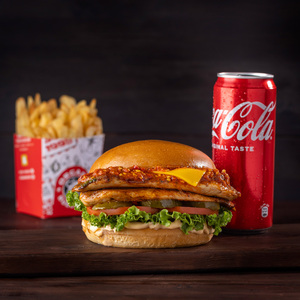 Drivu Mexicano Chicken Burger Meal (spicy)