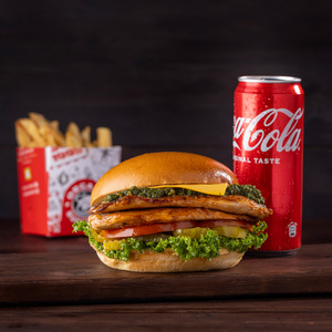 Drivu Pesto Chicken Burger Meal