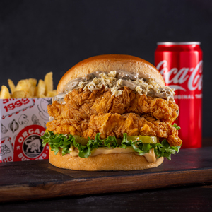 Drivu Crispy Chicken Mushroom Burger Meal