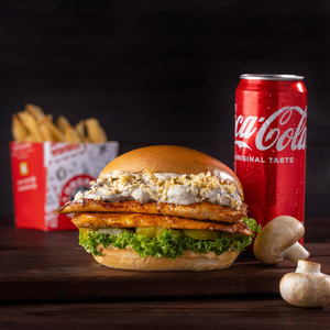Drivu Royal Chicken Mushroom Burger