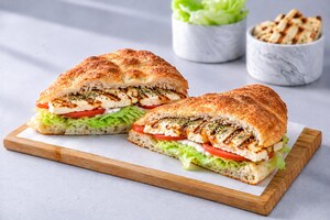 Grilled Halloumi Focaccia Sandwich - Kohinoki dubai