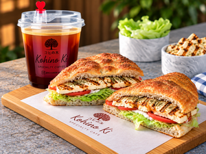 Americano & Grilled Halloumi Focaccia Combo - Kohinoki dubai