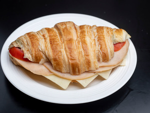 Drivu Cheese and Turkey Croissant Sandwich