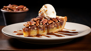 Drivu Pecan nut cake with Vanilla Ice Cream 