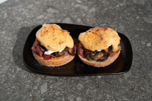 Drivu Mushroom Egg Benedict