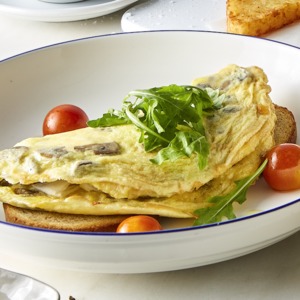Drivu Mushroom, Feta, & Rocket Omelette