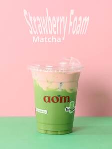 Strawberry Matcha (Signature) - AOM Cafe sharjah