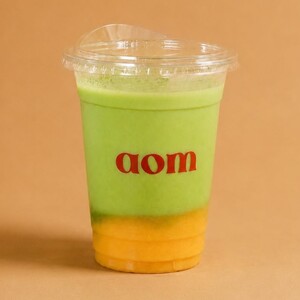 Creamy Mango Matcha - AOM Cafe sharjah