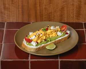 Drivu Avocado Toast with Scrambled Eggs