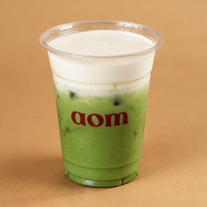 Vanilla Foam Matcha - AOM Cafe sharjah