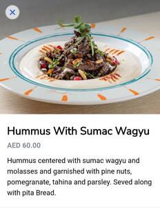 Drivu Hummus With Sumac Wagyu