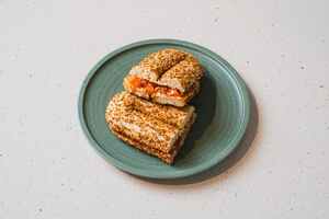 Drivu  Everything Feta And Tomato Bagel