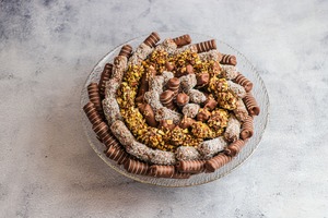 Drivu Glass Bowls Tray Mix Flutes