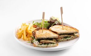 Drivu Crispy Chicken and Burrata Sandwhich