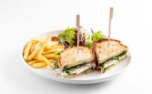 Drivu Burrata and Pesto Sandwhich