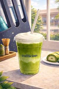 Drivu Iced Matcha with Salted Vanilla Foam 