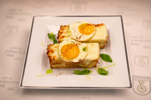 Croque Madame Sandwich - Cafe Peloton dubai