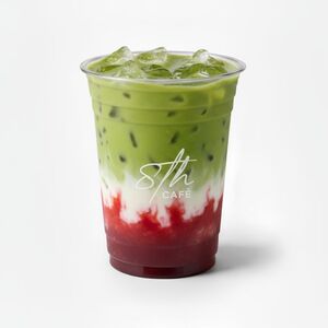 Strawberry Matcha Latte - 8th Cafe dubai
