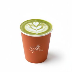 Hot Matcha Latte - 8th Cafe dubai