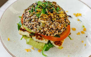 Drivu Grilled Halloumi Bagel