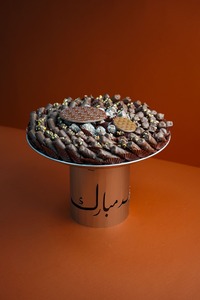 Drivu Eid Rose Gold Steel Tray  mix flutes