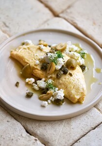Drivu Summer Omelette with feta, capers and green olives