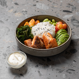 Drivu Grilled Salmon Rice Bowl