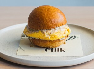 Drivu Egg & spinach in house brioche