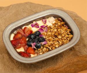 Drivu Cardamon Granola and Strawberry Yogurt Bowl