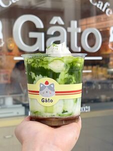 Drivu Iced Matcha Peachy Latte