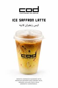 Iced Saffron Latte - COD CAFE sharjah