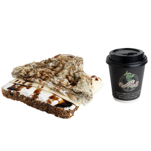 Drivu Egg Omelette with Labna on Toast with Coffee | أومليت بيض مع لبنة على توست مع قهوة