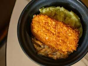 Drivu Fried Chicken with Mushroom Sauce