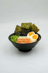 Drivu Miso Ramen with Grilled Salmon