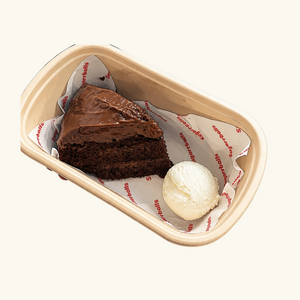 Drivu Double Chocolate Cake with Vanilla Ice Cream 