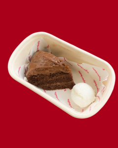 Drivu Double Chocolate Cake with Vanilla Ice Cream 