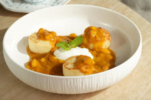 Drivu Syrniki with Mango Sauce